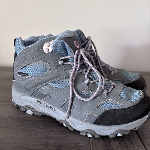 Merrell Moab 3 Mid Waterproof Kids Hiking Boot - Picture 3 of 8